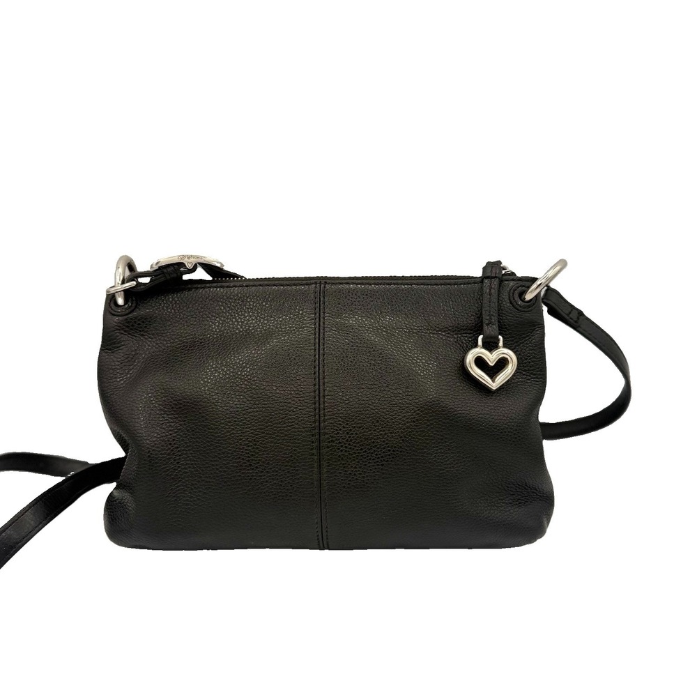 Brighton Bria Messenger Bag Womens Small Black Leather Crossbody F595081 Minimal